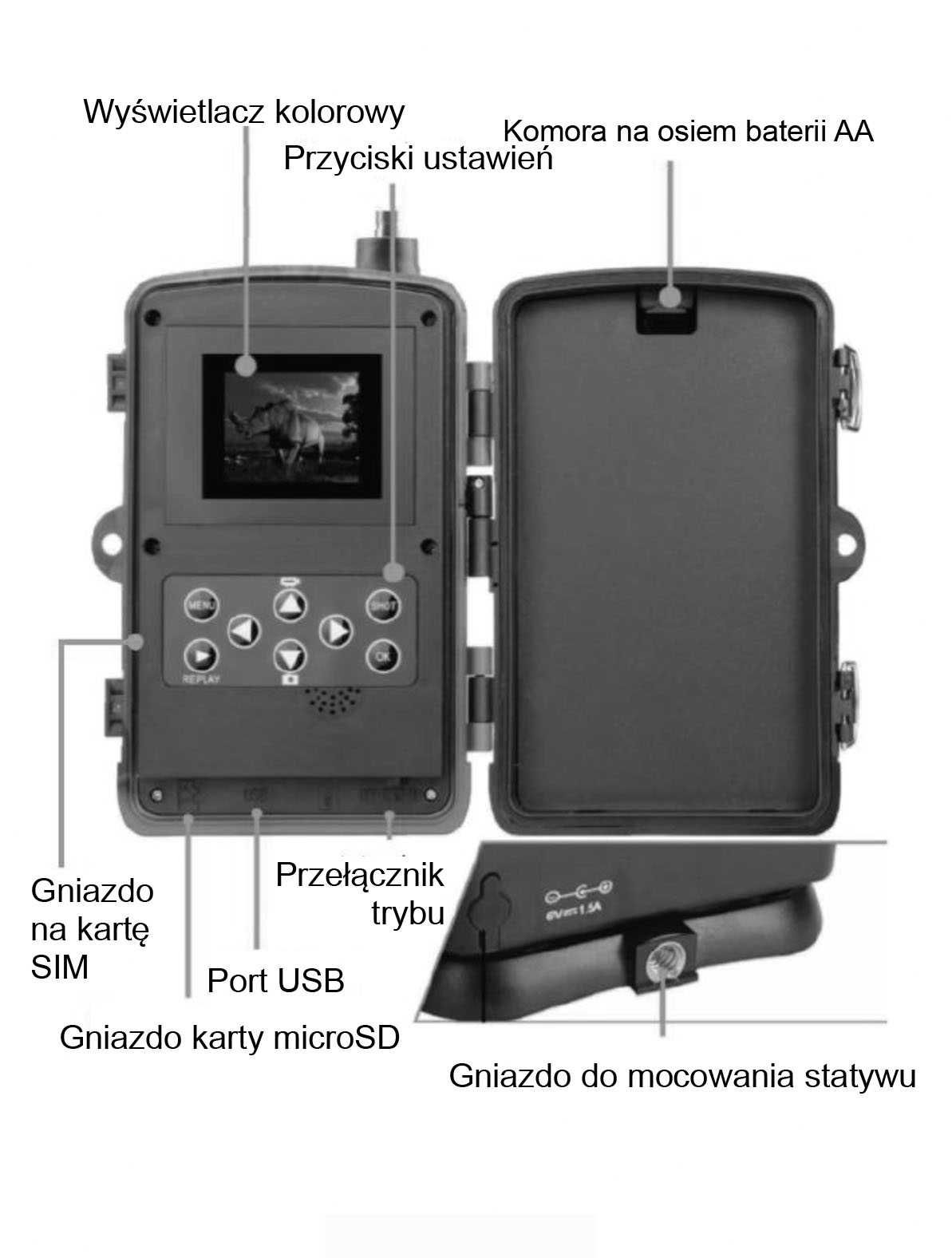 Fotopułapka LTE GSM 4G SIM KAMERA LEŚNA 2K podgląd na żywo aplikacji