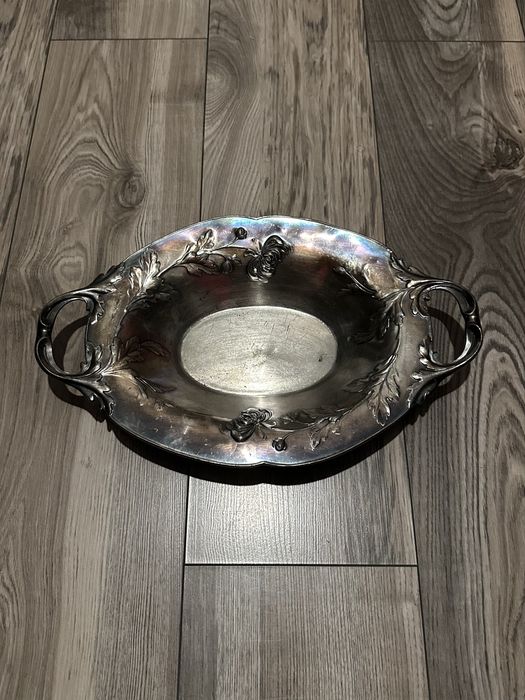 Secesyjna francuska patera Gallia dla Christofle cyna srebrzona