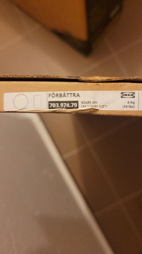 IKEA forbattra panel maskujący, biały połysk 62x80 nowy 703.974.79