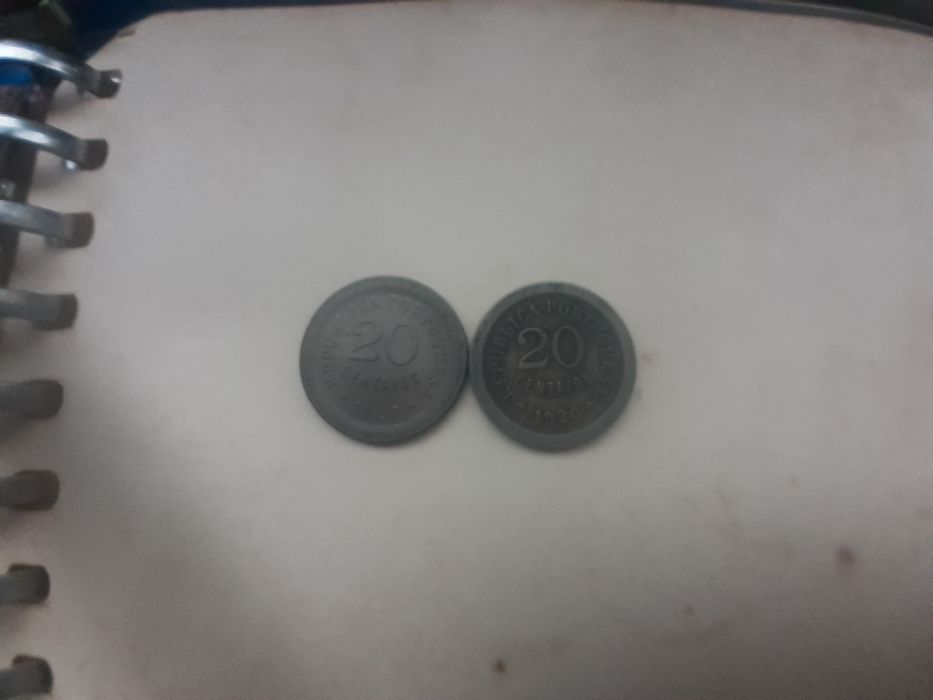 Lote de moedas antigas portuguesas