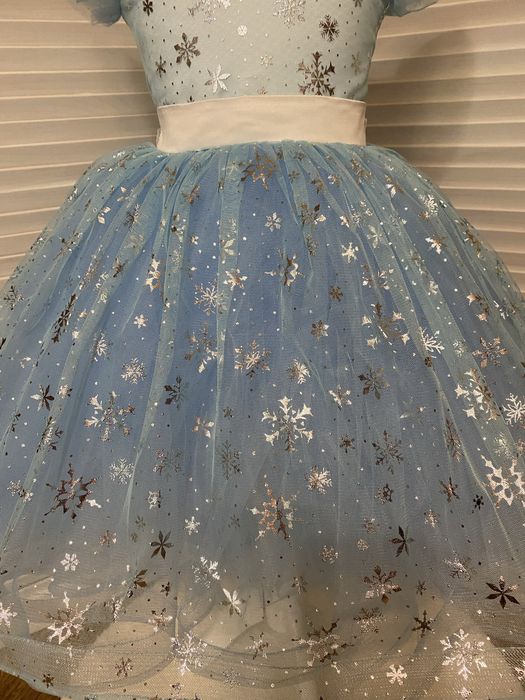 Платье детское новогоднее снежинка