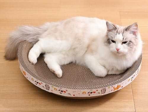 Картонна кігтеточка лежак для котів Когтеточка - лежак для кошек
