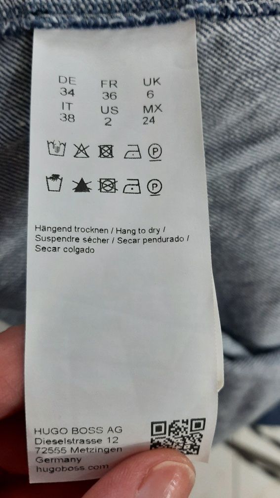 Spódnica Hugo Boss bawełna