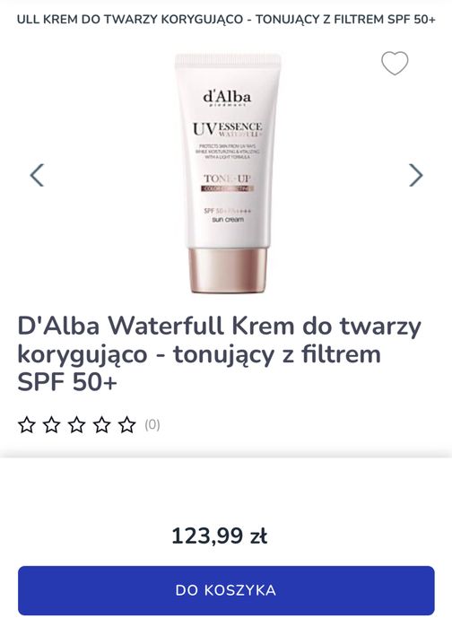 Krem do twarzy korygująco-tonujący z filtrem SPF50+