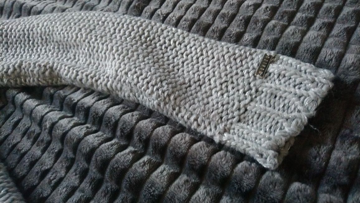 Sweter szary Mohito z wełną metaliczna nitka S