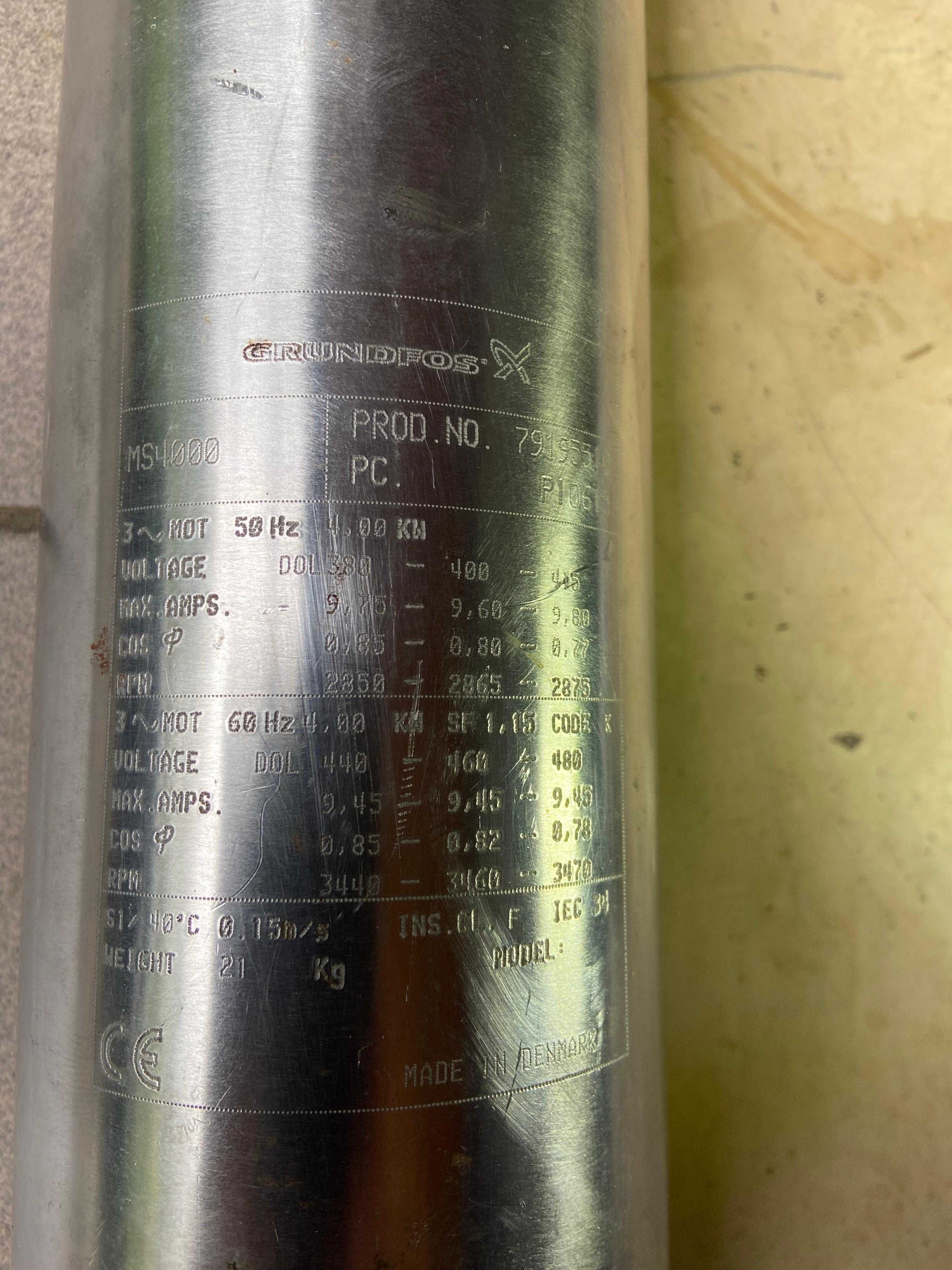 Silnik pompy GRUNDFOS typ MS 4000