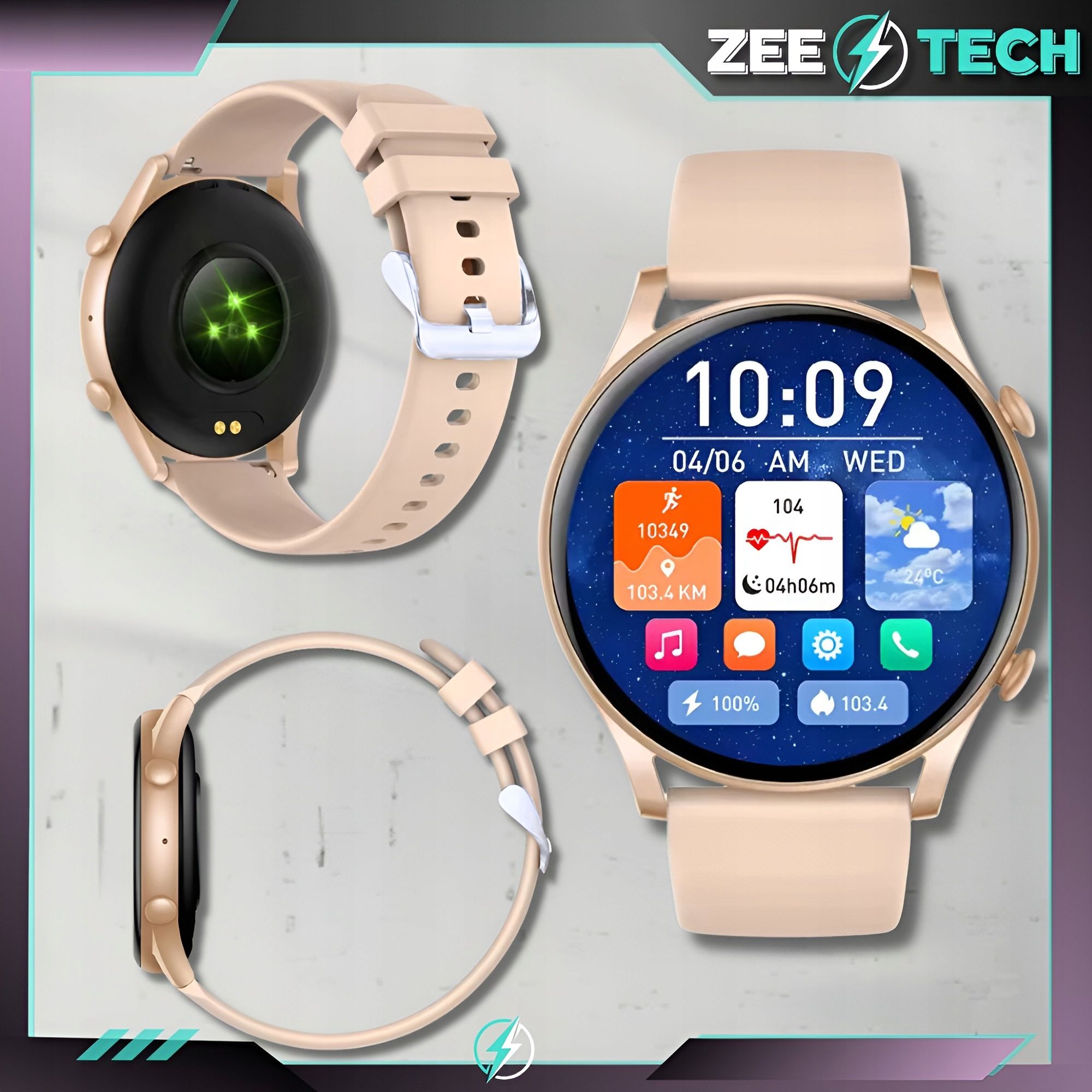 Smartwatch Zegarek Damski Rozmowy Pl Menu Sport Smart Watch + Szkło