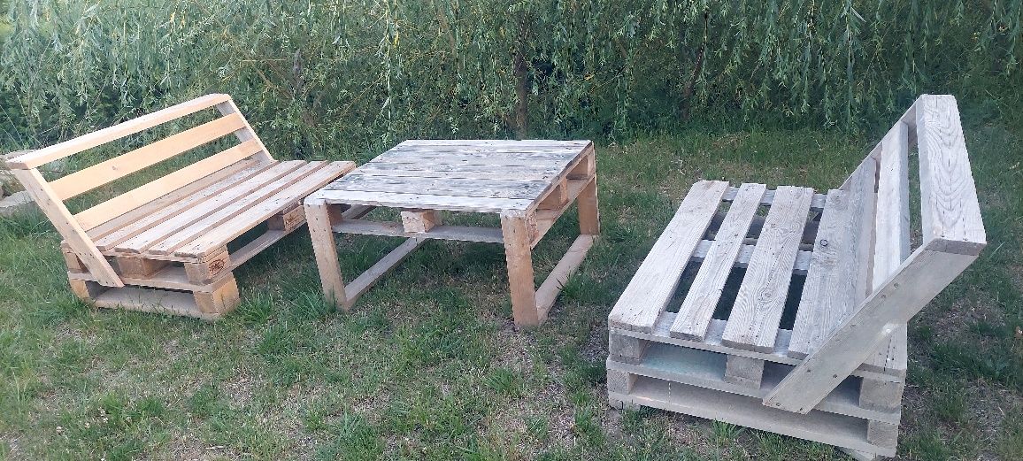 Meble z palet wypoczynek ławka ława ogrodowa