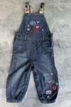 Jeansowe ogrodniczki M&S rozm 92