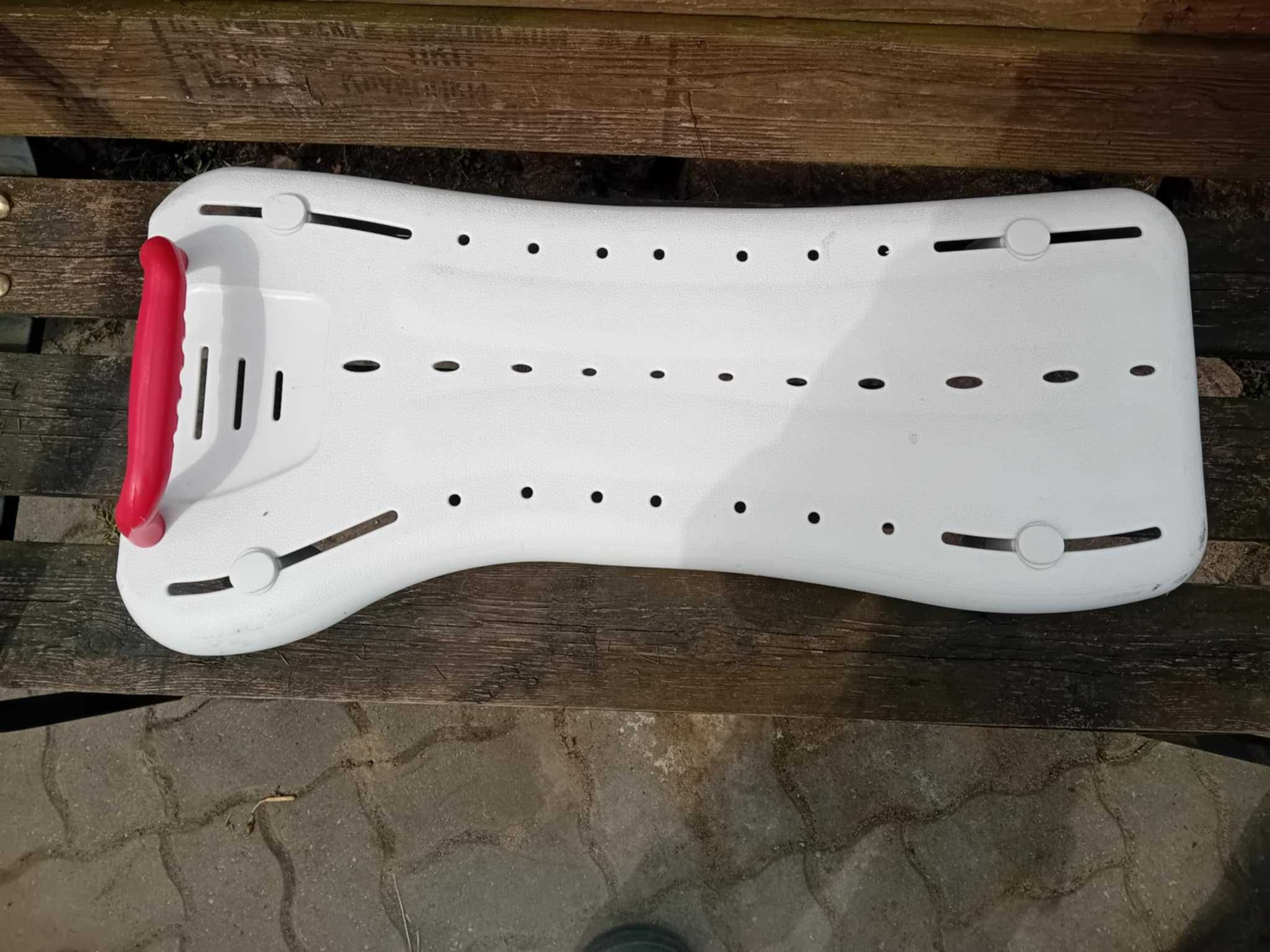 Ławeczka na wannę regulowana z uchwytem 74,5x35 cm do 150 kg (WYSYŁAM)