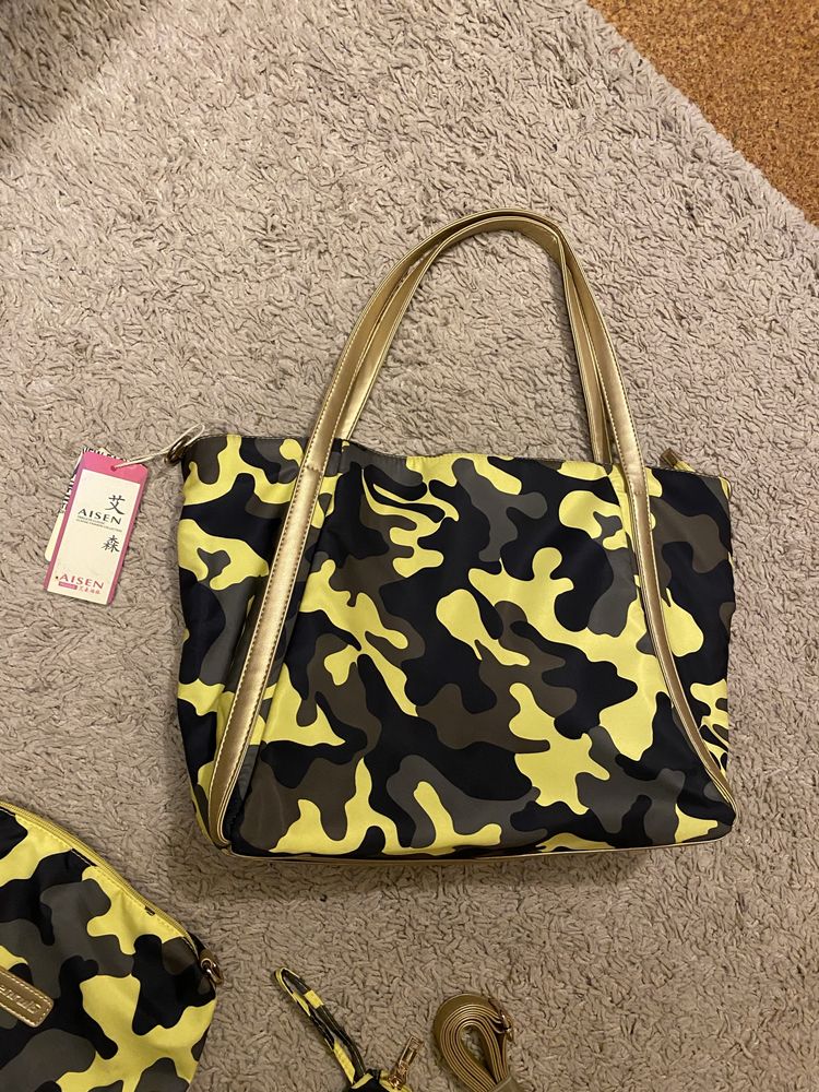 Torba torebka 3w1 moro shopper kosmetyczka listonoszka