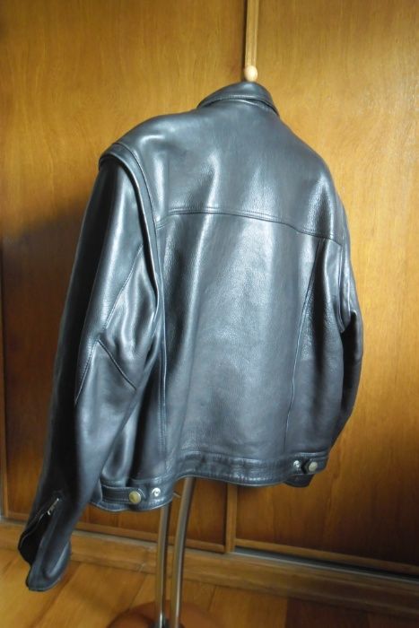 Blusão de pele Masculino Motard Middleton Tam.46 Preto