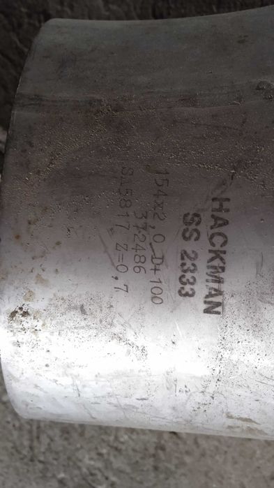 Коліно чиста харчова нержавійка Hackman SS 2333