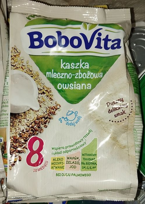 7x kaszki Bobovita owsiana mleczna