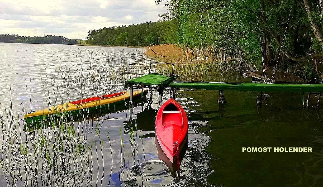 DOMEK NAD JEZIOREM linia brzegowa, ogrodzony, pomost 40m, las, ryby,