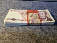 Plik 100 orginalnych banknotów 100zł PRL nieużywane