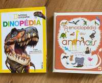 enciclopédias de animais e dinossauros (preço negociável por apenas 1)