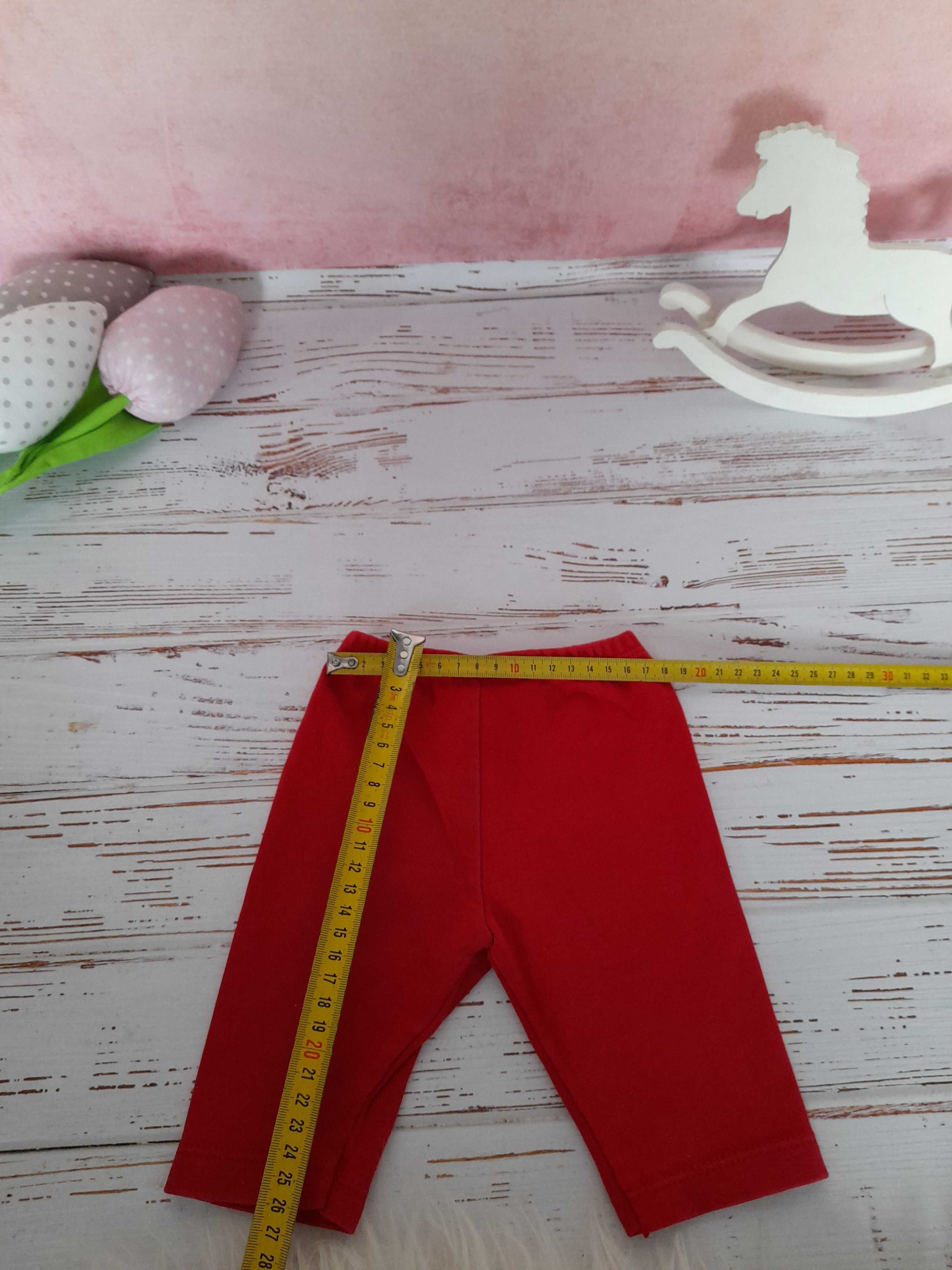 body kubuś puchatek jak NEXT legginsy czerwone