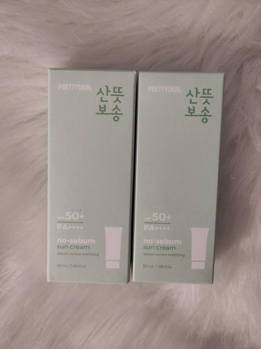 Koreański SPF Prettyskin no-sebum sun cream 2x50ml