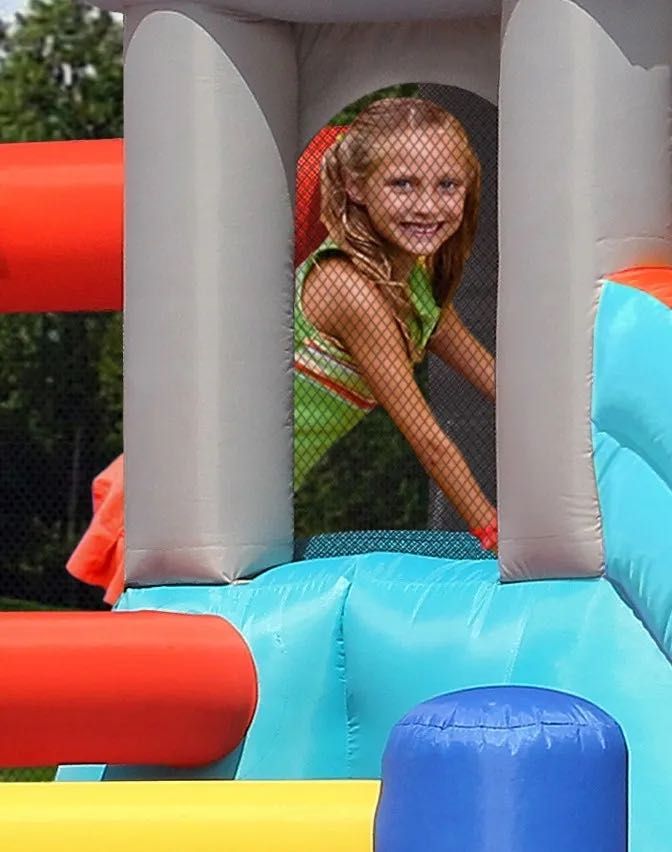 Dmuchany Zamek GRYFA z Trampoliną + Dmuchawa – Frajda dla Dzieci!