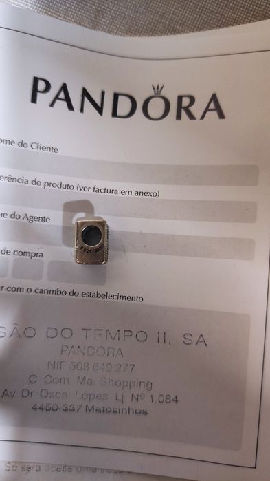 Conta/peça Pandora ORIGINAL com brilhantes