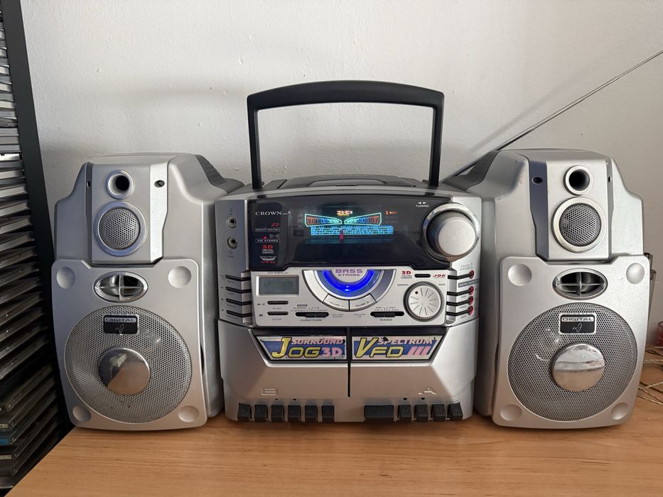 Aparelhagem Crown Radio, Cassete e CD