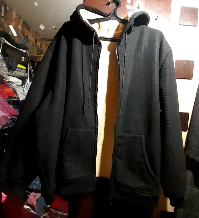 Ого-го какой размер Мужская тёплая вельветовая куртка с капюшоном 8XL
