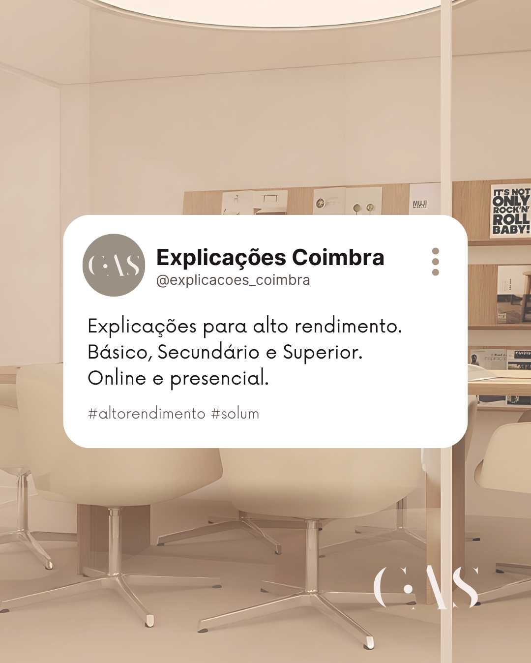 Explicações de Física e Química | Coimbra | Centro Académico da Solum