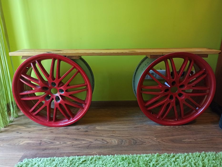 Stolik z felgi półka z felgi 19 5x112 8J dekoracja, warsztat, biuro