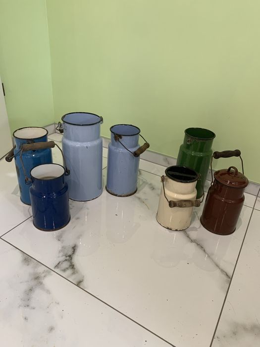 Duża ocynkowana wanna oraz Wanienki emaliowane  i ocynkowane oraz inne