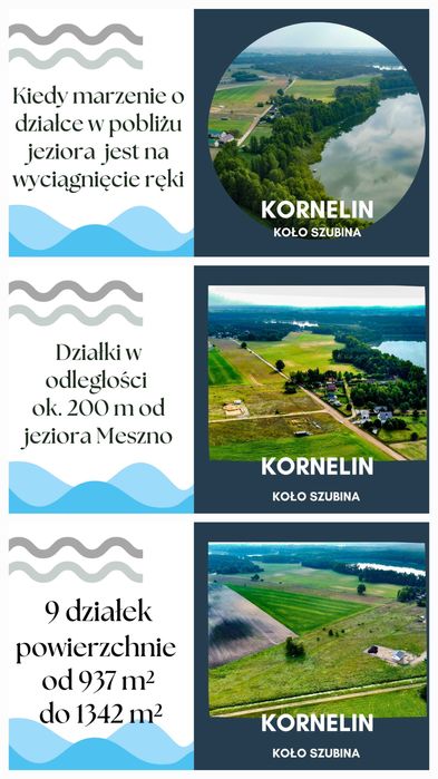 Działki blisko jeziora w Kornelinie gm. Szubin