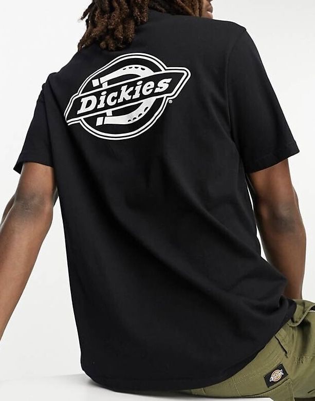 Мужские футболки Dickies дикис черная белая унисекс на подарок Дiкiс