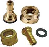 Adaptador Redutor GAS - Porta Borracha c/ Femea 1/2"  Rosca Esquerda