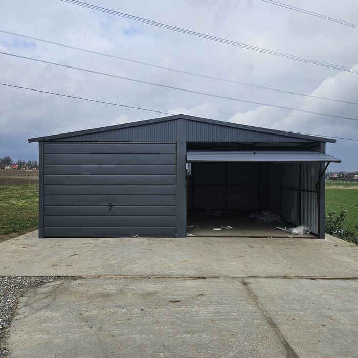 6x5.8 MAŁ Garaze Blaszane Garaz Blaszany Blaszak Blaszaki Antracyt