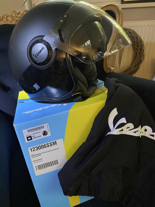 Kaski Vespa rozmiary XL i M czarne double black cena za 1szt.