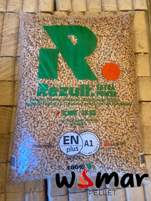 Pellet Rezult Extra Power drzewny 6 mm certyfikat A1 dostawa winda