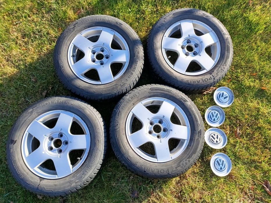 Felgi z oponami zimowymi oryginał VW 195/65R15 5x100