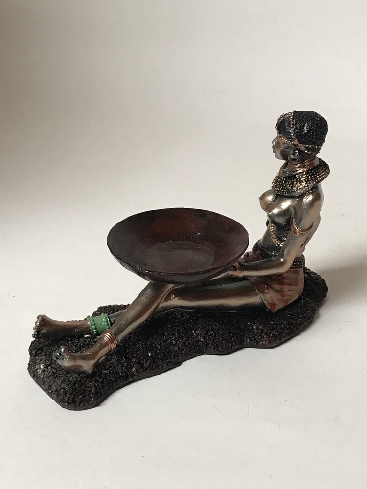 Статуетка гола негретянка Свічник африканка декор 13 х 20 см