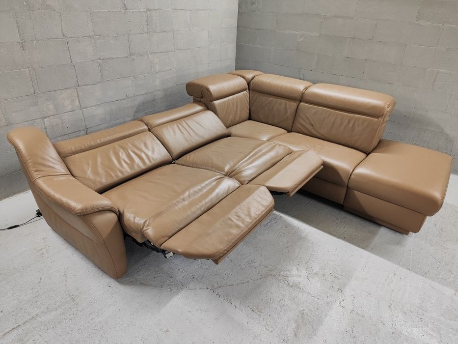 Диван шкіряний, електрореклайнер. Уголок.