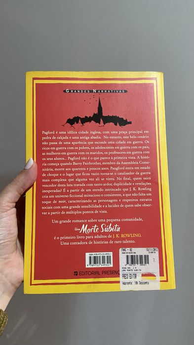 Livro Morte Súbita de J K Rowling