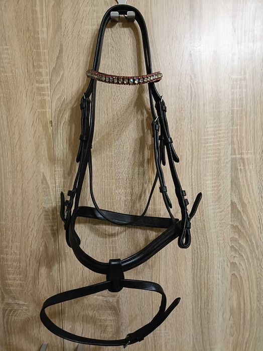 Ogłowie FULL czarne piękny naczółek