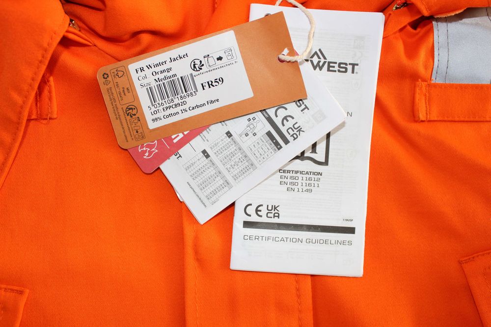 Ocieplana kurtka trudnopalna FR59 antystatyczna zimowa Portwest nowa M