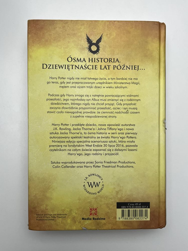 Harry Potter i Przeklęte Dziecko twarda okładka