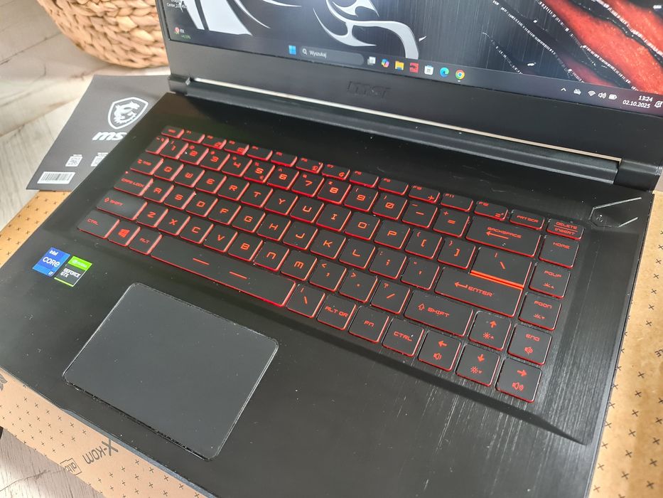 Laptop MSi i7 11gen GTX1650 12GB laptop gamingowy IPS