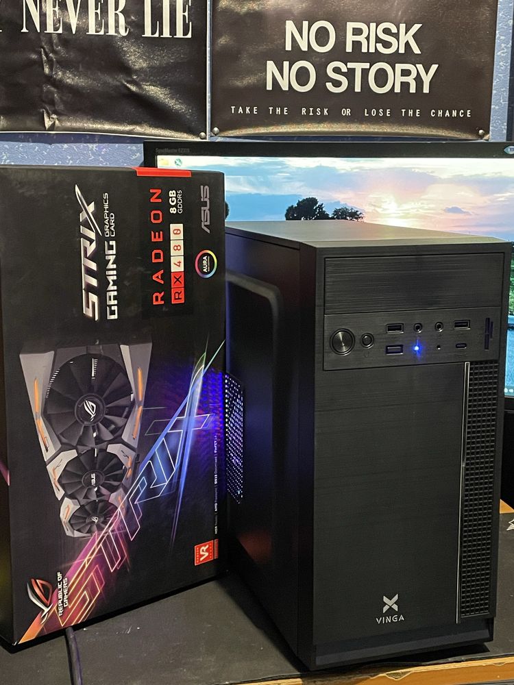 RX 480 8GB | 16GB DDR4 | 10C/20TH | 128GB SSD | 500W Ігровий ПК