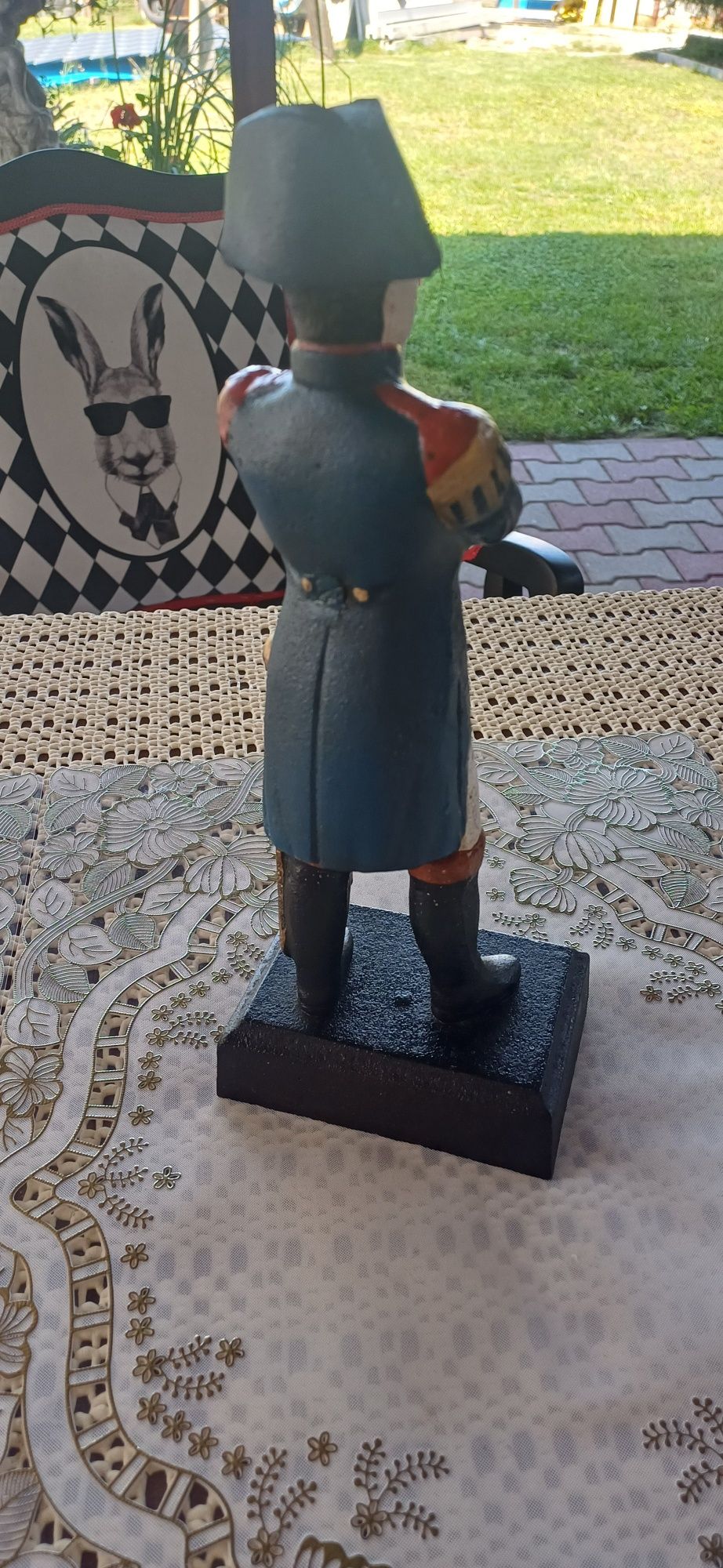 Vintage Napoleon Bonaparte żeliwo wys. 28 cm ręcznie malowanie OKAZJA