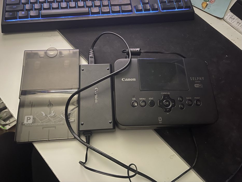 Canon Selphy CP910 – drukarka fotograficzna + zasilacz + tusz + tacka