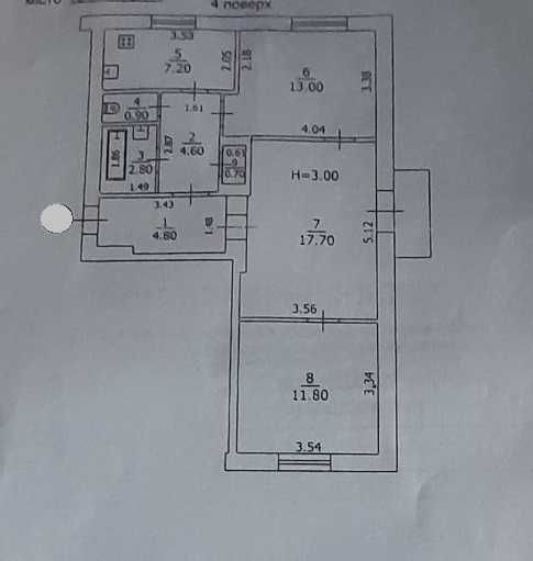 Продається 3 кімнатна сталінка в центрі