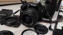 Zestaw Sony a58 i dwa obiektywy