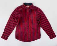 Koszula Czerwona Kratka Lindex 158 cm 12 13 lat Kratkę